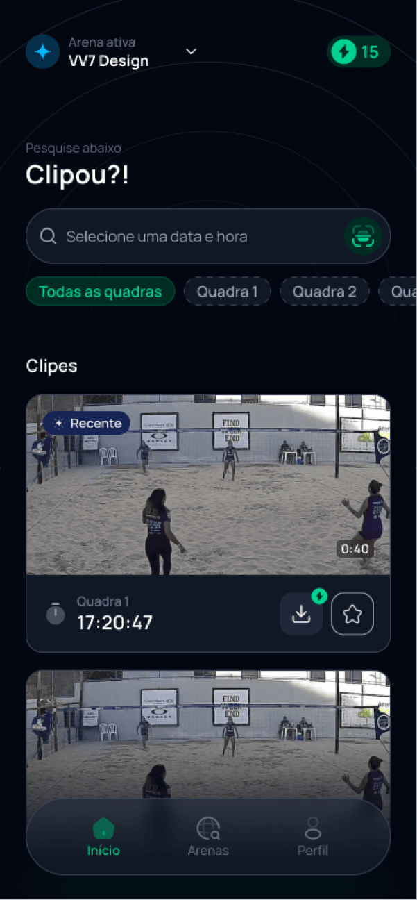 Prévia da interface do aplicativo Klipay